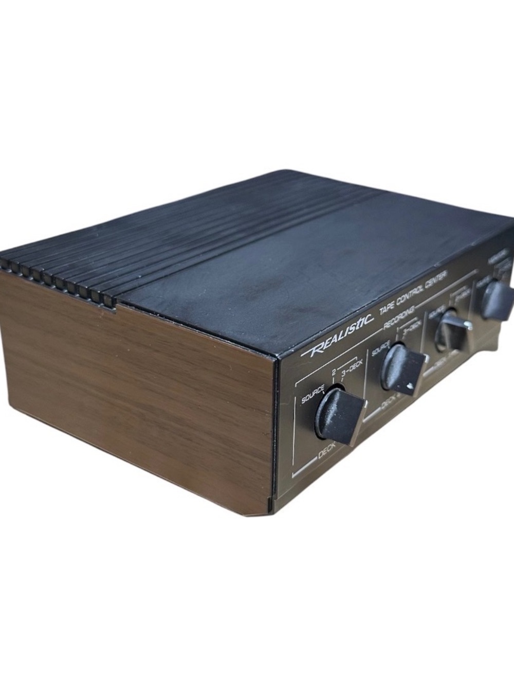 Realistic Vintage Tape Control Center - Black and Woodgrain